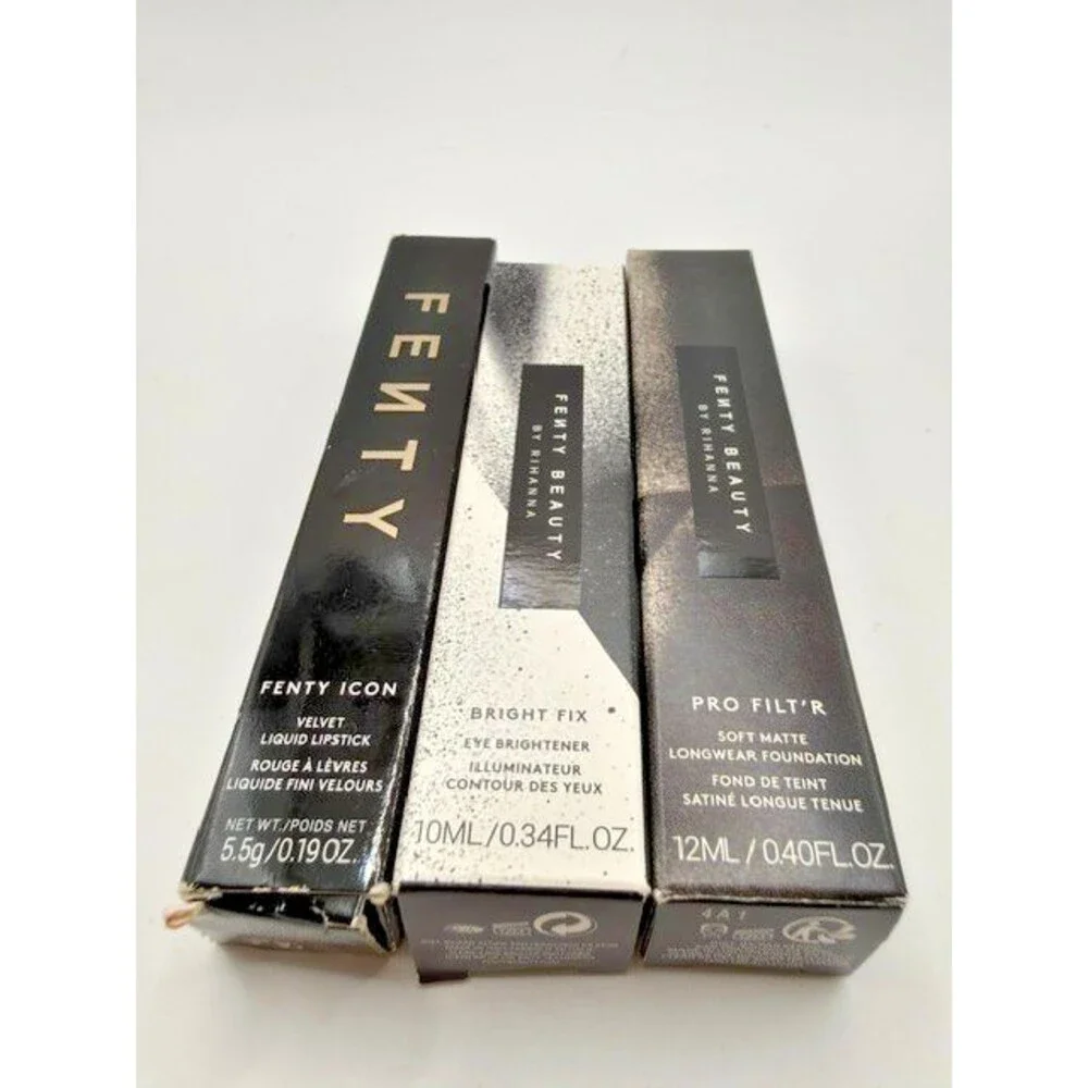Fenty Beauty Makeup Lot Pro Filt’r Foundation Bright Fix Fenty Icon Lipstick NEW
